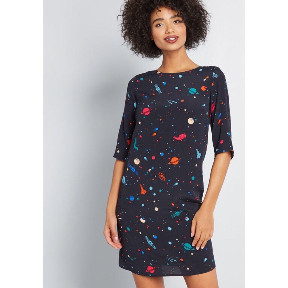 NWT ModCloth Outer Space Shift Dress Size L